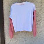 Peloton  Size medium pink white long sleeve athletic top feminine Photo 5