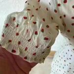 Madewell Silk Clover milk maid style button-front dress in Fresh Strawberries; 2 Photo 6