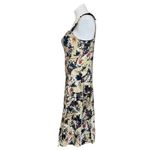 Diane Von Furstenberg  Floral Silk Sleeveless Mini Dress Velvet Bow Straps Size 6 Photo 3