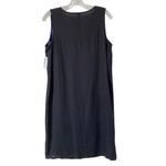 Old Navy Linen Blend Sleeveless Embroidered Tassel Shift Dress Sz M Beach Resort Photo 7