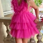 Boutique Hot pink short tulle homecoming dress Photo 4