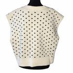 Free People Black Ivory Sleeveless Sweater Large Crop Photo 1