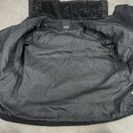 Vera Wang Simply Vera Puffer Jacket Faux Fur Collar Hood Black Medium Balloon Sleeve Photo 11