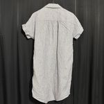 Tahari  Striped Button Down 100% Linen Shorl Sleeve Shirt Dress Size S Photo 3