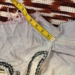 Y2K Miss Me Micro Mini Baddie Low Rise Denim Jean Biker Shorts Frayed Distressed Dyed Embroidered Photo 7