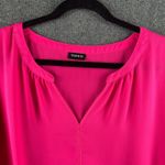 Torrid  Women's Size 3 (3X) Georgette Dolman Blouse Top Hot Neon Pink Flowy Light Photo 3