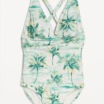 Old Navy  Blue Scenic V-Neck One Piece Swim Suit - New - Size 3X Photo 0