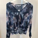 Young Fabulous and Broke Jonnie Crossover Tie Dye Watercolor Print Blouse Sz S Photo 0