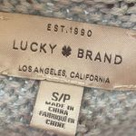 Lucky Brand Baby Blue Demure Boho Casual Cozy Long Sleeve Open Knit Sweater Photo 3