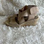Eileen Fisher Willow 3 Espadrille Tumbled Leather Wedge Sandals Nude, sz 7.5 ♣️ Photo 4