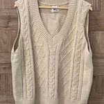Princess Polly Women's Oversized Sweater Vest Beige L/XL Preppy Photo 0