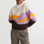 H&M  Divided Jacquard-Knit Mock Turtleneck Sweater size small Photo 9