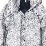 Varley Highland Puffer Snow Jacket Medium Contrast Snakeskin Print Warm Coat Photo 8