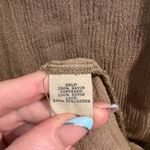 Gimmicks by BKE Gimmicks Taupe Oversized Button Down Flowy Long Sleeve Blouse- Size Small Photo 4