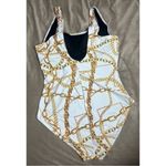 Cover Girl White Gold Chain Print One Piece Swimsuit Plus Size 16 1X Photo 5