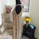 Maggy London Tan Sheath Mini Dress Crew Neck Sleeveless Photo 4