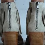 Sol Sana  Fringe Suede Sandal Shoes - Tobi Heel - Size 8 taupe tan Photo 1