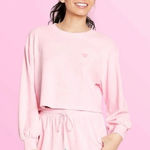 Stoney Clover Lane ✨  x Target Light Pink Cropped Terry Crewneck Small Photo 0