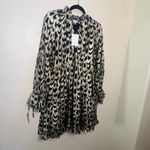 Gibson Latimer  Black and Gold Patterned Dress M Photo 1