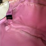 Coach y2k Stripe Pink White Tan Mini Purse Wristlet Photo 7