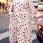 Eloquii NWT Tiered Polka Dot Dress White Red Size 22 Photo 12