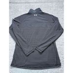 Under Armour UA Black Gray Microstripe 1/4 Zip Women's Heat Gear Medium Loose Photo 5