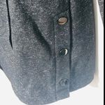 Jones New York Belted Pea Coat Jacket Size Small Charcoal Fabric Coat with Hood Photo 14