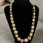 Kenneth Jay Lane KJL Gold Tone and Faux Pearl Necklace Photo 0