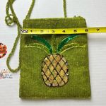 Lime Green Beaded Pineapple Crossbody Phone Bag Sequins Summer Tropical Photo 2
