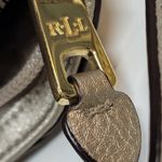 VTG Lauren RL Pebbled Cow Leather Purse 9.5" Rose Gold Silver Crossbody Bag Photo 11