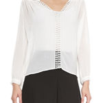 Sweet Wanderer  ‎ Boho Women's Blouse White summer beach lightweight M knitting Photo 0