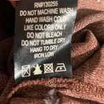 Knot Sisters Brown Floral Print Faux Wrap Blouse size  M Photo 8