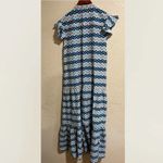 Paloma Blue Isabel geometric ruffle maxi dress Size L Photo 7