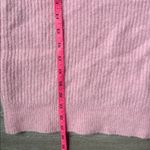 Ganni  Wool and Alpaca Blend Balloon Sleeve Mock Neck Ribbed Sweater Pink Small Photo 13