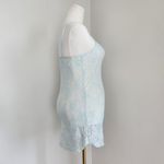 Vintage Y2K Cinema Etoile Blue Lace Slip Dress Stretch Bodycon Lace Up Side M Size M Photo 6