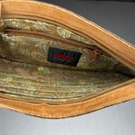 Hobo International Wallet Striped Zip Card Holder Clutch Tan Orange White Cute Photo 4