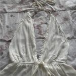 Zaful NWT White gauzy Halter neck open back lined cotton romper, size M beach Photo 10