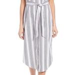 Foxcroft Stripe Non-Iron Cotton Sleeveless Maxi Shirtdress 6 EUC Photo 2