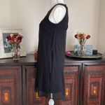 White House | Black Market Black Woven Overlay Dress size XS Photo 4