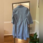 Bahari Light Blue Jacquard Trench Coat with Sheath Dress Size 14 Size M Photo 3