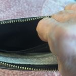 White House | Black Market Black floral envelope clutch wristlet Photo 7