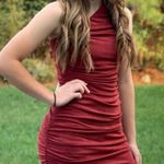 Lucy in the Sky Red One Shoulder Dress Photo 0
