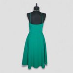 Black Halo NWOT Perth Dress Halter Full Swing Midi Fit-and-Flare Emerald Green 4 Photo 1
