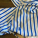 Polo Ralph Lauren Striped Open Back Swim Suit Cut Out Low Back Small Coastal White Photo 9