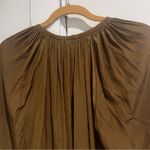 Joan Vass  Split Neck Blouse in Moss Photo 7