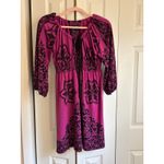 Max edition  Boho Peasant Dress – Size Medium – Purple & Black Floral Paisley Photo 1