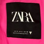 ZARA  Volume Puffer Jacket Small Hot Pink Cropped Quilted Hooded Ski Barbie Chic Photo 9