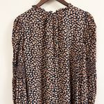 ByTiMo Floral Print Sheath Dress Unlined Mini Length Smocked Long Sleeve Size L Photo 9