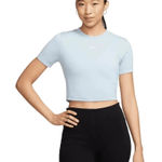 Nike  Women's Light Blue Crop Slim Fit Top Photo 0