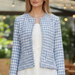 Nanette Lepore NWT NANETTE Houndstooth Open Front Jacket Photo 0